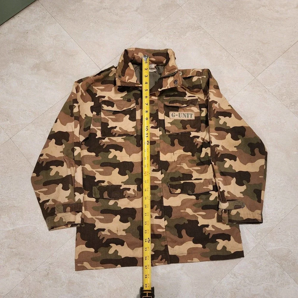 G-Unit Mens S Small Camo Camouflage Military Hip Hop Rap Streetwear Jacket‎